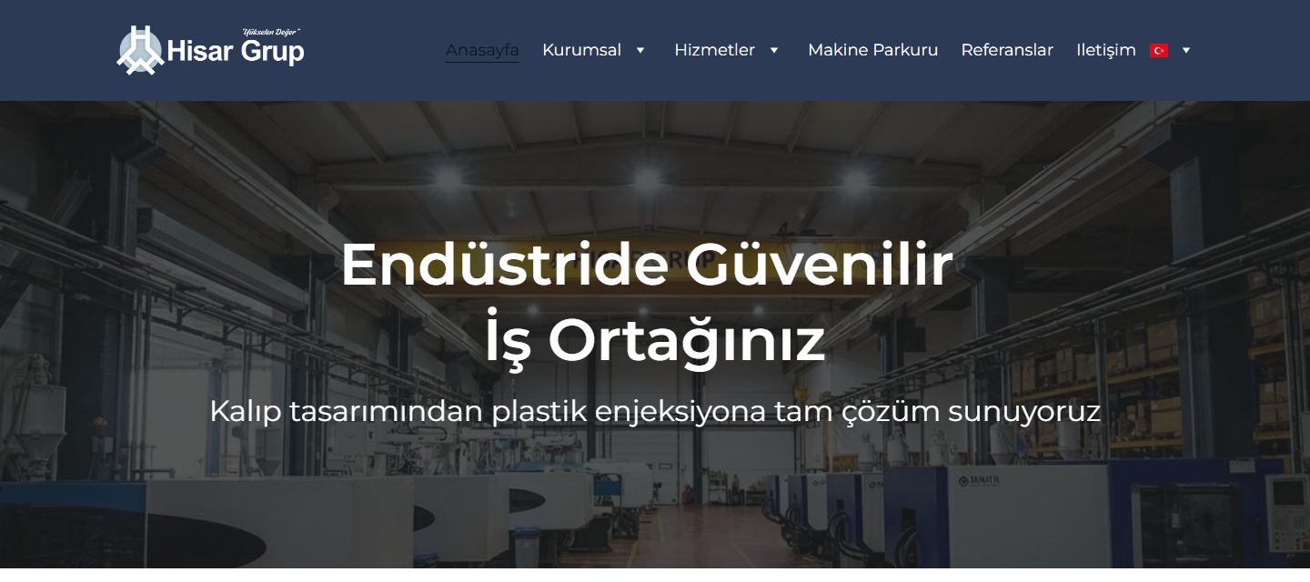 Hisar Grup web sitesi