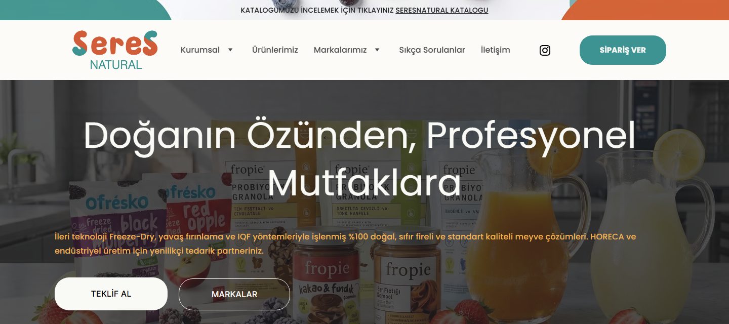 Seres Natural web sitesi